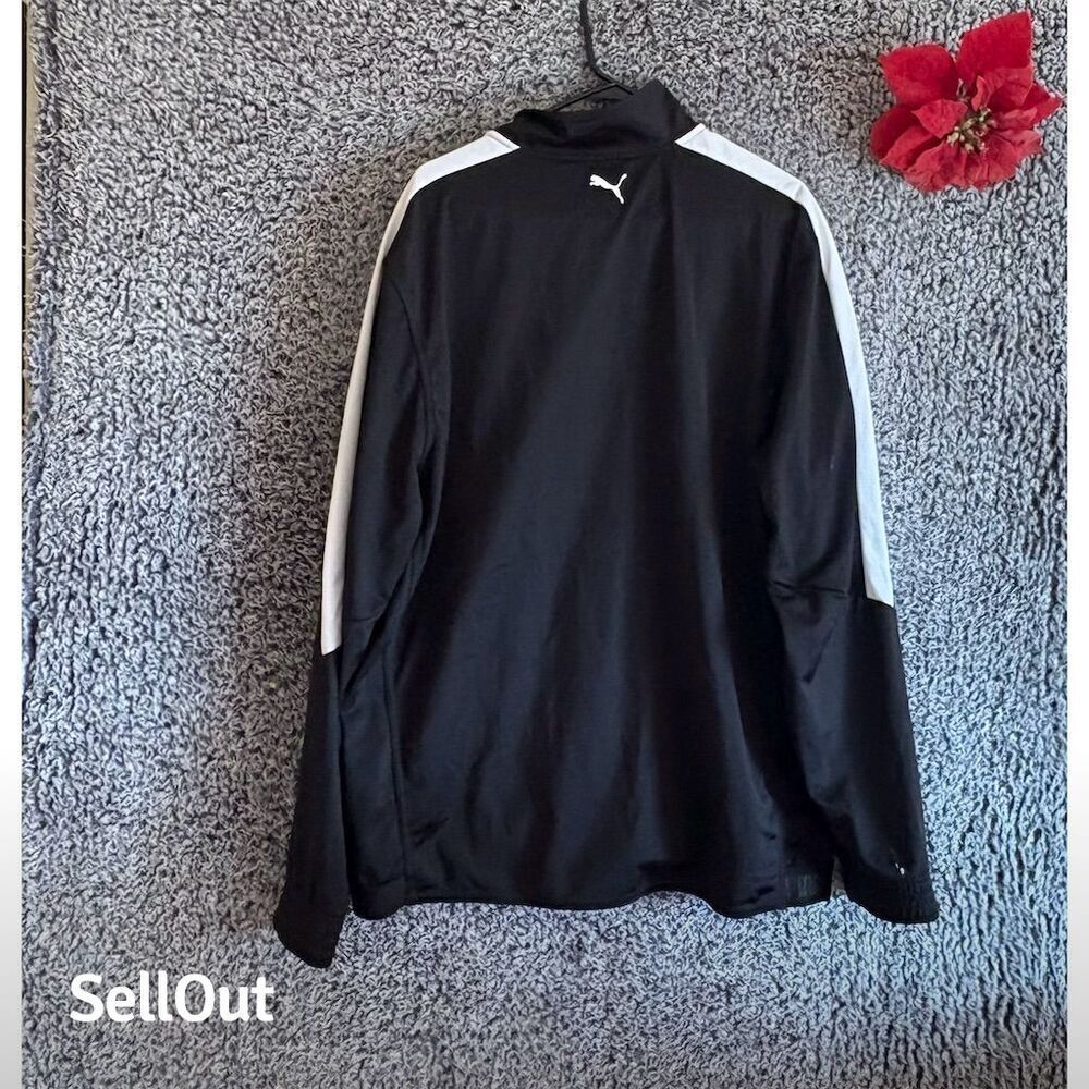 Puma Men's Black Track Jacket XL Zip Up with Side Pockets